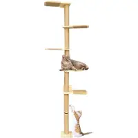 Unyqoos Veelzijdige kattenklimwand met verstelbare hoogtes en sisaltouwen
