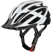 Wozinsky HT-28VCB, maat M, zwart-wit, fietshelm. Lichtgewicht, verstelbaar, ademend, geschikt voor mountainbike, racefiets en stadsfiets