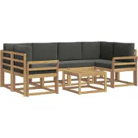 vidaXL Buiten bank set 7 st Wit en antracietkleurig