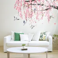 Unyqoos Muurdecoratie met Roze Kersenbloesem voor Slaapkamer en Woonkamer