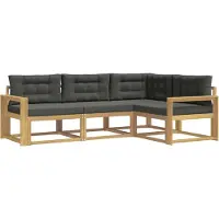 vidaXL Buiten bank set 3 st Wit en antracietkleurig Polyester
