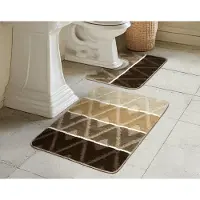 Unyqoos Set van twee luxe badmatten met antislip en 3D-effect voor badkamercomfort