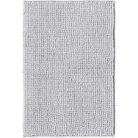 Unyqoos Grijze Antislip Chenille Badmat voor Douche en Badkamer, 50 x 80 cm, Wasbaar en Waterabsorberend