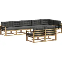 vidaXL Buiten bank set 6 st Wit en antracietkleurig Polyester