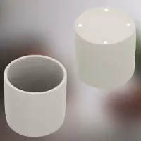 Unyqoos Set van twee keramische bloempotten met betonlook voor interieurdecoratie