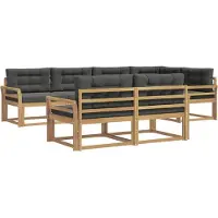 vidaXL Buiten bank set 6 st Wit en antracietkleurig Polyester