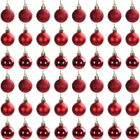 Unyqoos Betoverende Roodkleurige Kerstdecoratie Ballenset voor Sprankelende Feestdagen