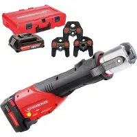 Rothenberger 1000001926 Romax 4000 18V Accu Perstang Set (1x 4.0Ah Accu + Lader) Incl. U Bekken - 16-20-25mm - CAS