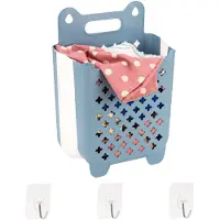 Unyqoos Blauwe Zelfklevende Badkamer Organizer met Veelzijdige Opslagmogelijkheden voor Douche en Keuken