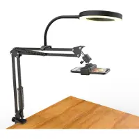 Unyqoos Flexibele Overhead Telefoonhouder met Ringlicht en Dimbare Verlichting