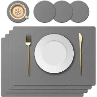 Unyqoos Stijlvolle Siliconen Placemats en Antislip Onderzetters Set voor Tafelbescherming en Decoratie