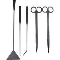 Unyqoos Vijfdelige set roestvrijstalen aquariuminstrumenten voor waterplantenverzorging, 5 stuks