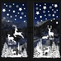 Unyqoos Herbruikbare kerst raamstickers voor sfeervolle decoratie van ramen en deuren