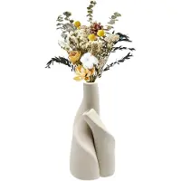 Unyqoos Set van twee keramische vazen in minimalistische stijl voor moderne woondecoratie