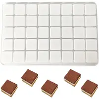 Unyqoos Siliconen Bakvorm voor Vierkante Chocolaatjes en IJsblokjes met 40 Gaten