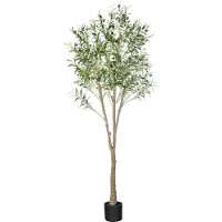 Unyqoos Grote kunstmatige olijfboom in pot – realistische decoratieve plant voor binnen en buiten, met verstelbare takken, gemakkelijk in onderhoud