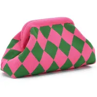 Unyqoos Gehakte Dames Clutch Tas in Modieuze Knoopvorm met Schouderketting voor Strand en Feest