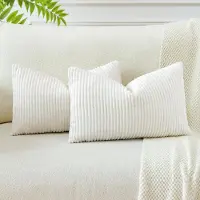 Unyqoos Set van twee decoratieve corduroy kussenhoezen voor bank en woonkamer