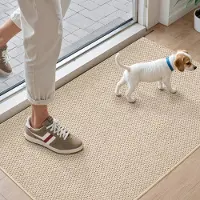 Unyqoos Hoogwaardige Absorberende Deurmat voor Binnen en Buiten, Wasbaar en Antislip, 44 x 76 cm, Beige