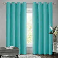 Unyqoos Elegante Turquoise Verduisteringsgordijnen voor Slaapkamer met Geluidswerende Eigenschappen en Thermische Isolatie