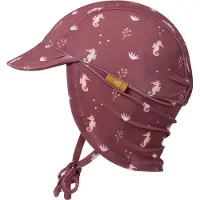 Fresk UV 50+ Zonnehoed voor kinderen 86 – Beschermende Reishoed – Hoofdbescherming Meisjes - Roze - Seahorse
