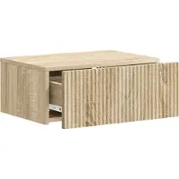 vidaXL Muurbevestigde Nachttafel Sonoma Eiken 49 x 34,5 x 20 cm