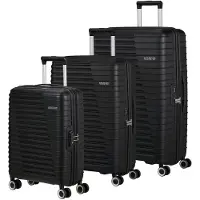 American Tourister trolley Roadrush Trolley Set A Shadow Black zwart 77cm