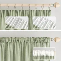 Unyqoos Moderne semi-transparante linnenlook gordijnen voor elke kamer