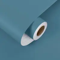 Unyqoos Zelfklevende decoratieve folie in petrol blauw voor meubels en muren