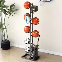 Unyqoos Multifunctioneel Verticaal Sport Opbergrek met Ruimte voor Ballen en Accessoires