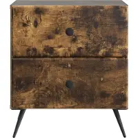 vidaXL Nachtkastje Gerookt eiken 43 x 34,5 x 47,5 cm Bewerkt hout