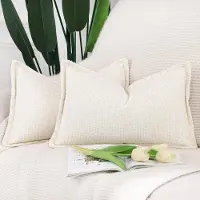 Unyqoos Set van 2 Luxe Fluwelen Decoratieve Kussenhoezen met Stijlvolle Franjes voor Huisdecoratie
