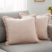 Unyqoos Set van twee decoratieve kussenhoezen in boho stijl voor slaapkamer en woonkamer