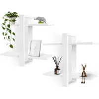 Unyqoos Set van 2 stijlvolle zwevende wandplanken voor elke ruimte in huis of kantoor