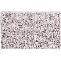 Unyqoos Zachte Chenille Badmat 50x80 cm Beige voor Comfort en Absorptie