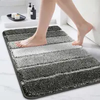 Unyqoos Zachte en Antislip Badmat voor Douche en Badkamer in Donkergrijs