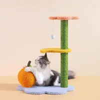 Unyqoos Speelse kattenklimboom met bloemenontwerp en sisal krabpaal van 68 cm