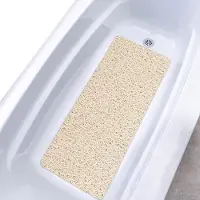 Unyqoos Veilige en Comfortabele Antislip Douchemat met Massagefunctie, 40 x 100 cm, Beige