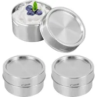 Unyqoos Lekdichte broodtrommel van roestvrij staal – Lunchbox voor maaltijden en snacks, geschikt voor voedsel, vaatwasmachinebestendig, robuust en compact