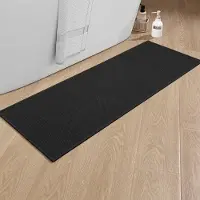 Unyqoos Zwarte Antislip Badmat voor Badkamer en Douche, 43 x 120 cm, Wasbaar en Veilig
