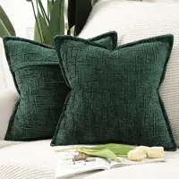 Unyqoos Set van twee elegante chenille kussenslopen voor woonkamer en slaapkamer