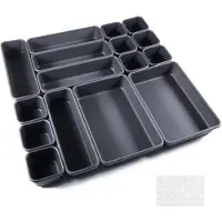 Unyqoos Luxe Lade Organizer Systeem Met 16 Vakjes Inclusief Anti-slip Siliconen Pads