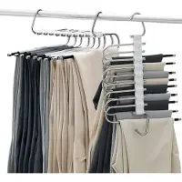Unyqoos Ruimtebesparende multifunctionele broekhanger set voor optimale kledingorganisatie