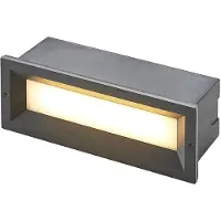 LUCANDE Lachlain LED-wandinbouwarmatuur v.buiten, alu / grijs / zink, Aluminium, Modern, Wandlamp buiten