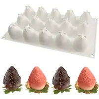 Unyqoos Flexibele siliconen bakvorm voor creatieve 3D aardbei desserts en taarten