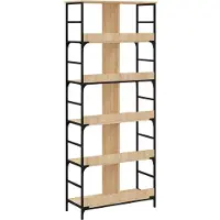 vidaXL Boekenrek 78,5x33x188,5 cm bewerkt hout sonoma eikenkleurig
