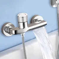 Unyqoos Moderne thermostatische douchekraan met watervaluitloop en veilige bediening