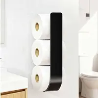 Unyqoos Zelfklevende toiletrolhouder van metaal voor wandmontage zonder boren