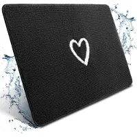 Unyqoos Wasbare antislip deurmat voor binnen en buiten in zwart 60x90 cm