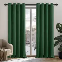 Unyqoos Elegant Verduisteringsgordijnen Set voor Optimale Comfort en Privacy, 160 x 107 cm, Bosgroen